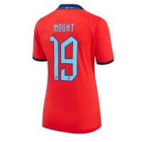 Camiseta Inglaterra Mason Mount #19 Visitante Equipación para mujer Mundial 2022 manga corta